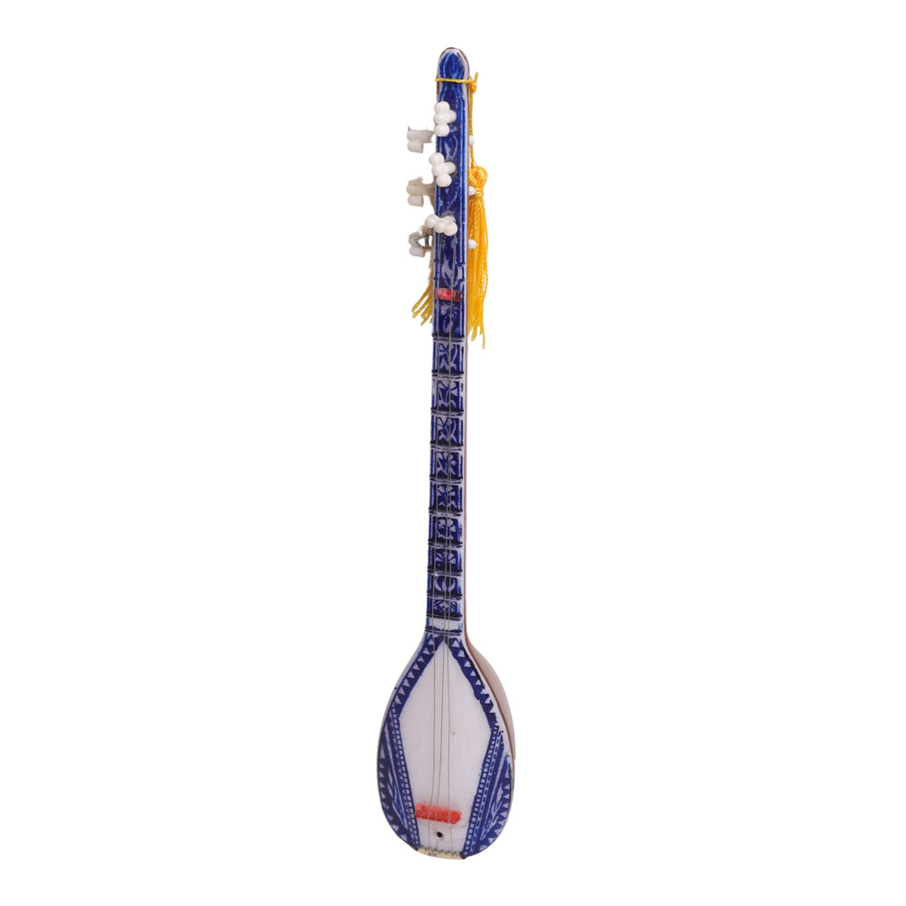 Vintage Plastic Turkish Toy Saz Baglama Mandolin String Instrument - 11.25" Long